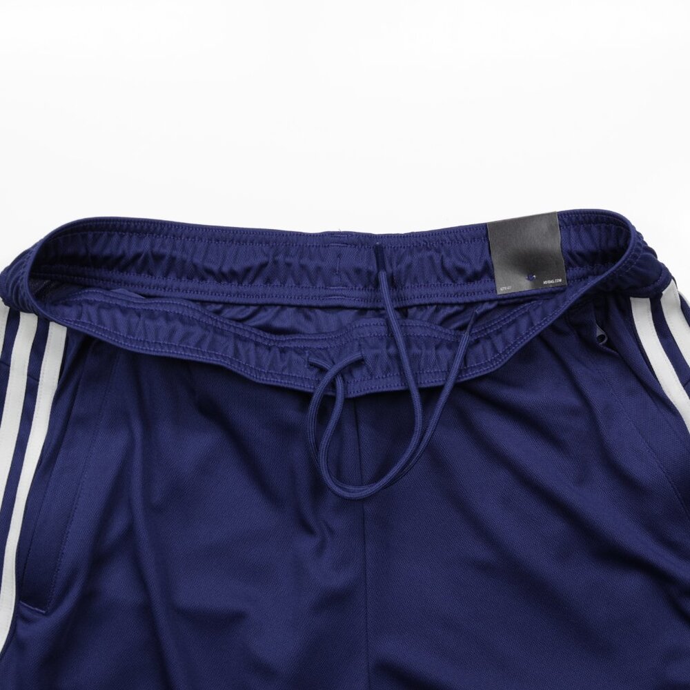 Adidas Men's Train Essentials Pique 3 Stripes Zip Pocket Shorts Blue Size L - Picture 9 of 10